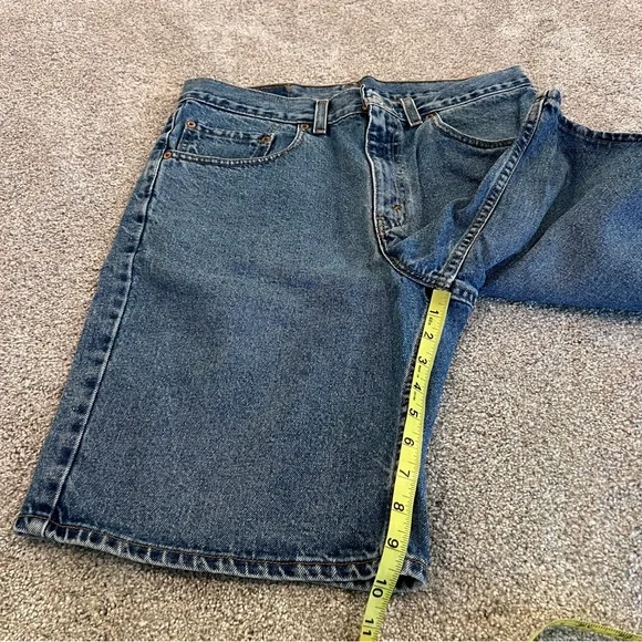 LEVI'S 550 Levi Shorts Men’s Size 33 Denim Blue Jean Bermuda Jorts Shorts 10” in - Picture 7 of 12